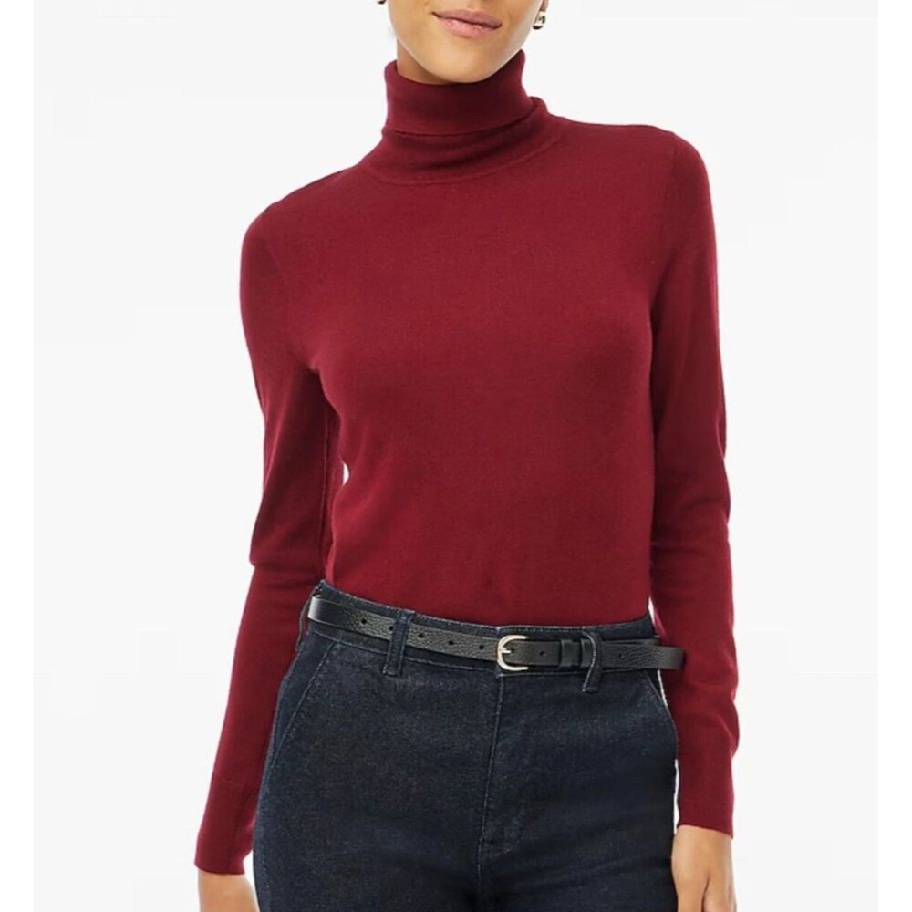 J. Crew Womens Plus Size Merino Wool Blend Turtleneck Sweater Size 2X